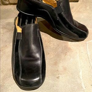 Naturalizer Woah Women Black Leather Suede Slip On Mule Shoe Size 8.5M